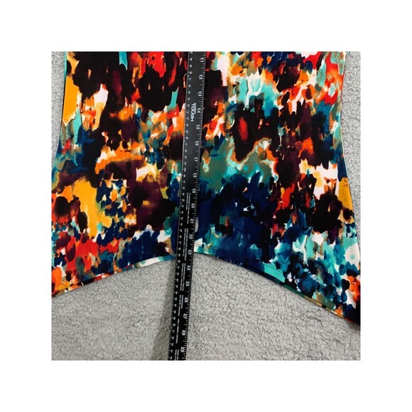 SUSAN LAWRENCE Small (S) Vibrant Multicolor Ruffle Capped Sleeve Top Blouse - Picture 7 of 8